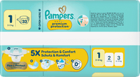 Windeln Premium Protection Gr. 1 (2-5 kg), 33 St