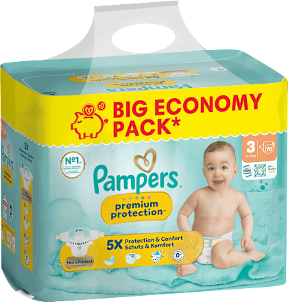 Windeln Premium Protection Gr. 3 (6-10 kg) Big Pack, 70 St