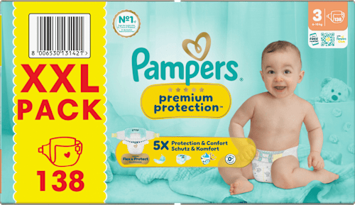Windeln premium protection Gr. 3 (6-10 kg) XXL Pack, 138 St