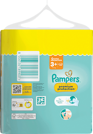 Windeln Premium Protection  Gr. 3+ (7-11 kg) Big Pack, 64 St