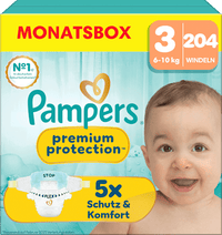 Windeln Premium Protection Gr. 3 Midi (6-10 kg) Monatsbox, 204 St