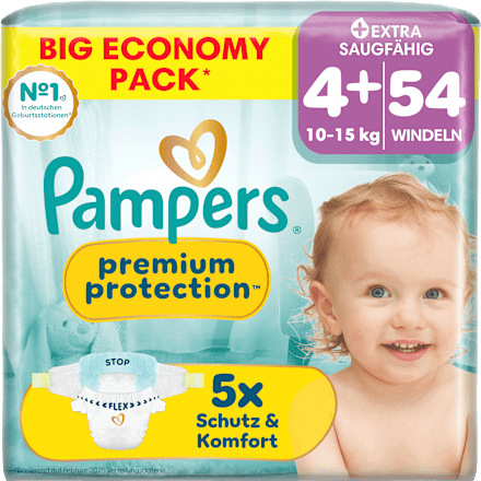 Windeln Premium Protection Gr. 4+ (10-15 kg) Big Pack, 54 St