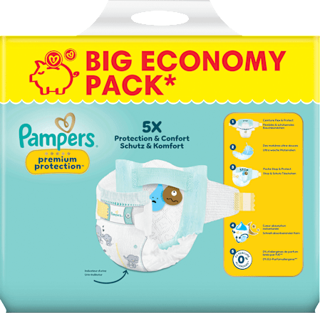 Windeln Premium Protection Gr. 4 (9-14 kg) Big Pack, 60 St
