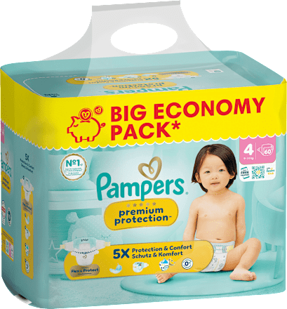Windeln Premium Protection Gr. 4 (9-14 kg) Big Pack, 60 St