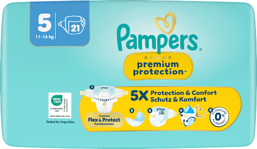 Windeln Premium Protection Gr. 5 (11-16 kg), 21 St