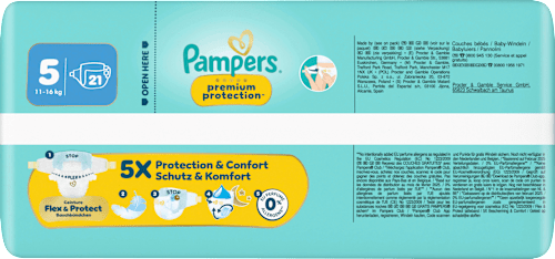 Windeln Premium Protection Gr. 5 (11-16 kg), 21 St