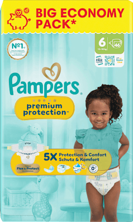Windeln Premium Protection Gr. 6 XL (13-18 kg) Big Pack, 46 St