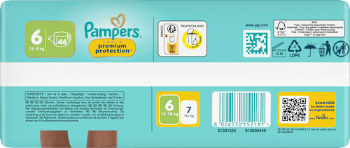 Windeln Premium Protection Gr. 6 XL (13-18 kg) Big Pack, 46 St