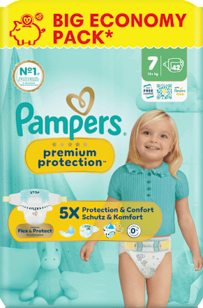 Windeln Premium Protection Gr. 7 XL (15+ kg) Big Pack, 42 St