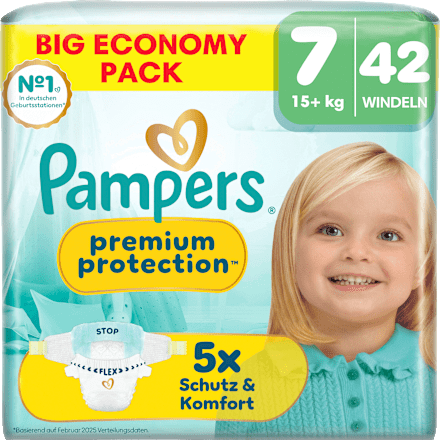Windeln Premium Protection Gr. 7 XL (15+ kg) Big Pack, 42 St