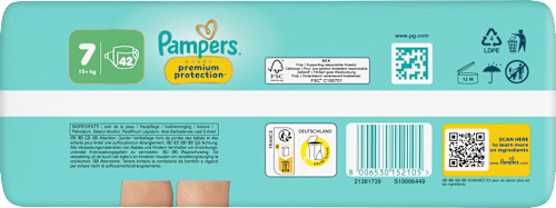 Windeln Premium Protection Gr. 7 XL (15+ kg) Big Pack, 42 St