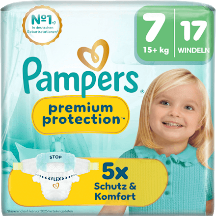 Windeln Premium Protection Gr. 7 XL (15+ kg), 17 St