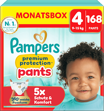 Windeln Premium Protection Pants Gr. 4 Maxi (9-15 kg) Monatsbox, 168 St