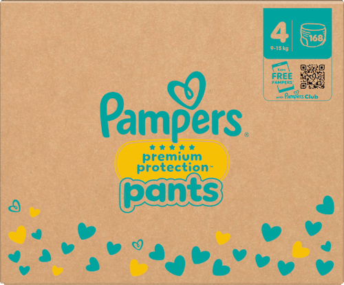 Windeln Premium Protection Pants Gr. 4 Maxi (9-15 kg) Monatsbox, 168 St