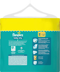 Luiers Baby Dry Maat 2 Mini (4-8 kg), Grote verpakking, 88 stuks