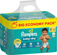 Luiers Baby Dry Maat 2 Mini (4-8 kg), Grote verpakking, 88 stuks