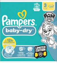 Baby Dry Luiers Maat 3 (6-10 kg) Paw Patrol, Maandelijkse Doos, 234 stuks