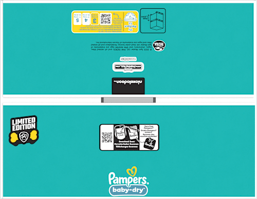 Baby Dry Luiers Maat 3 (6-10 kg) Paw Patrol, Maandelijkse Doos, 234 stuks