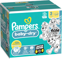 Baby Dry Luiers Maat 3 (6-10 kg) Paw Patrol, Maandelijkse Doos, 234 stuks