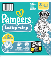 Baby Dry Luiers Maat 3 (6-10 kg) Paw Patrol, Maandelijkse Doos, 234 stuks