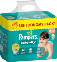Luiers Baby Dry Maat 3 Midi (6-10 kg), BigPack, 74 stuks