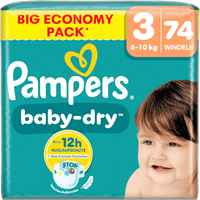 Luiers Baby Dry Maat 3 Midi (6-10 kg), BigPack, 74 stuks