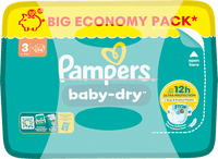 Luiers Baby Dry Maat 3 Midi (6-10 kg), BigPack, 74 stuks