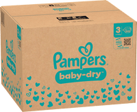 Baby Dry Luiers Maat 3 Midi (6-10 kg), Maandelijkse Doos, 222 stuks