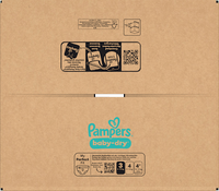 Baby Dry Luiers Maat 3 Midi (6-10 kg), Maandelijkse Doos, 222 stuks