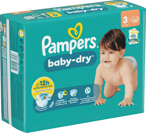 Luiers Baby Dry maat 3 Midi (6-10 kg), 35 stuks