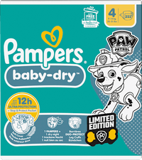 Baby Dry Luiers Maat 4 (9-14 kg) Limited Edition Paw Patrol, Maandelijkse Doos, 222 stuks