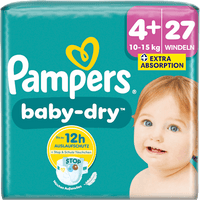 Baby Dry Luiers Maat 4+ Maxi+ (10-15 kg), 27 stuks