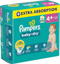 Baby Dry Luiers Maat 4+ Maxi+ (10-15 kg), 27 stuks