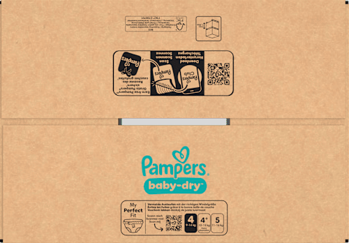 Baby Dry Luiers Maat 4 Maxi (9-14 kg), Maandelijkse Doos, 204 stuks