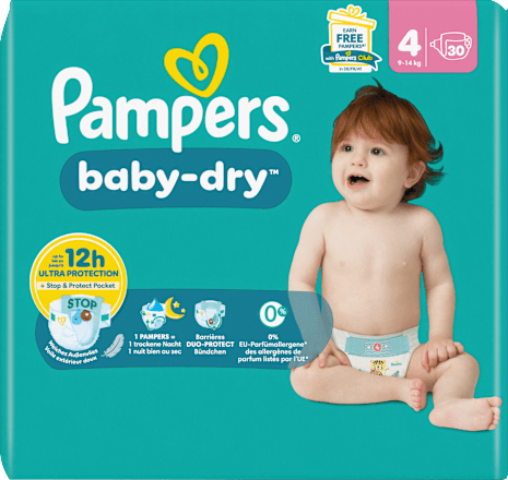 Windeln Baby Dry Gr.4 Maxi (9-14 kg), 30 St Pampers