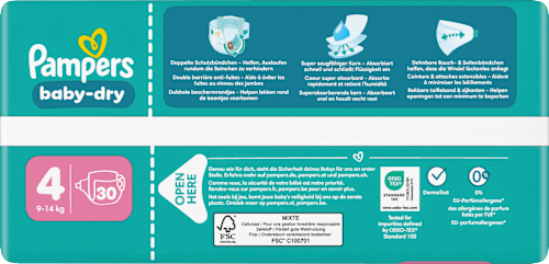 Windeln Baby Dry Gr.4 Maxi (9-14 kg), 30 St Pampers