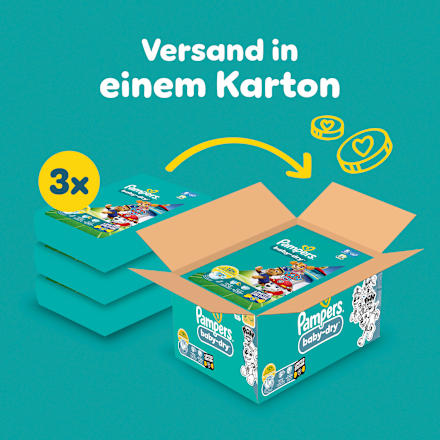 Baby Dry Luiers Maat 5 (11-16 kg) Limited Edition Paw Patrol, Maandelijkse Doos, 186 stuks