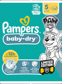 Baby Dry Luiers Maat 5 (11-16 kg) Limited Edition Paw Patrol, Maandelijkse Doos, 186 stuks