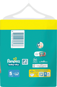 Luiers Baby Dry Maat 5 Junior (11-16 kg) Grote verpakking, 54 stuks