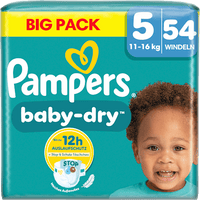 Luiers Baby Dry Maat 5 Junior (11-16 kg) Grote verpakking, 54 stuks