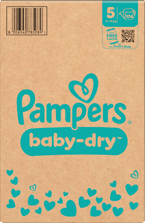 Windeln Baby Dry Gr. 5 Junior (11-16 kg) Monatsbox, 174 St