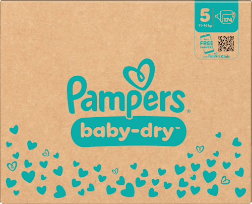 Windeln Baby Dry Gr. 5 Junior (11-16 kg) Monatsbox, 174 St