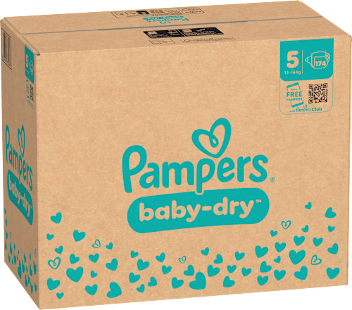 Windeln Baby Dry Gr. 5 Junior (11-16 kg) Monatsbox, 174 St