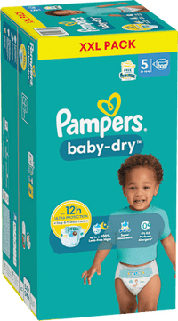 Luiers Baby Dry Maat 5 Junior (11-16 kg), XXL-verpakking, 108 stuks
