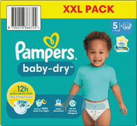 Luiers Baby Dry Maat 5 Junior (11-16 kg), XXL-verpakking, 108 stuks