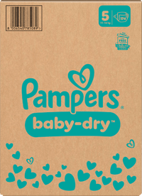 Baby Dry Luiers Maat 5 Junior (11-16 kg), Maandelijkse Doos, 174 stuks