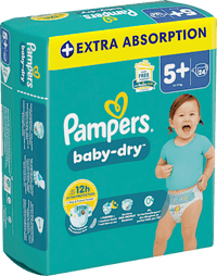 Baby Dry Luiers Maat 5+ Junior+ (12-17 kg), 24 stuks