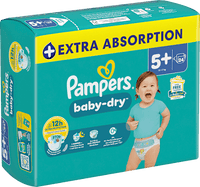 Baby Dry Luiers Maat 5+ Junior+ (12-17 kg), 24 stuks