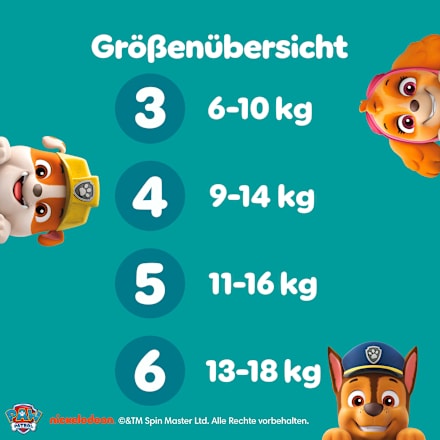 Baby Dry Luiers Maat 6 (13-18 kg) Limited Edition Paw Patrol, Maandelijkse Doos, 164 stuks