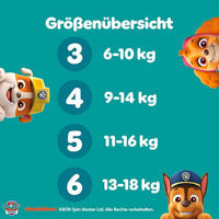 Baby Dry Luiers Maat 6 (13-18 kg) Limited Edition Paw Patrol, Maandelijkse Doos, 164 stuks